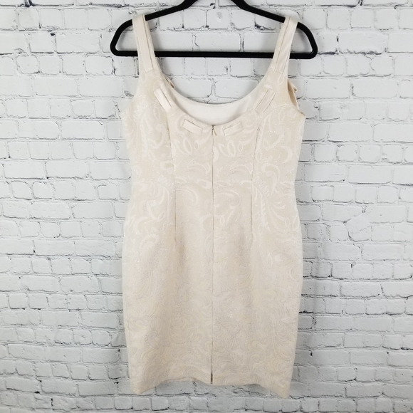 MAGGY LONDON | metallic thread filigree bow dress - Picture 4 of 6